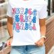 America White Graphic Crew Neck T-Shirt