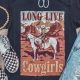 Cowgirls Rule Black Graphic Print Tee