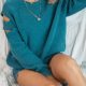 Cutout Raglan Sleeve Jumper Sweater