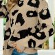 Leopard Drop Shoulder Loose Jumper Sweater